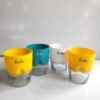 Self-Watering Pot Set of 4 (Lobello) - Mixed Color Combo (White, Yellow & Blue)